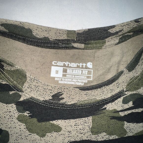 Carhartt T-shirt Men's Medium M Camo Relaxed Long Sleeve Casual Gorp Hunting - Picture 2 of 9
